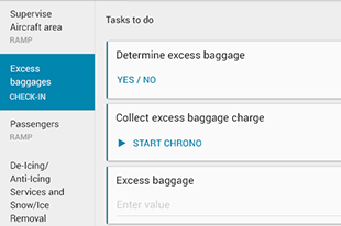 Your agents are able to take note of the executed tasks around the airplane with the SAFEAPP.